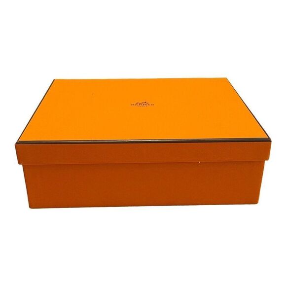 Authentic HERMES Paris Empty Gift Scarf Box 9” x 7.5” x 3” Storage Clutch Purse - Picture 1 of 8